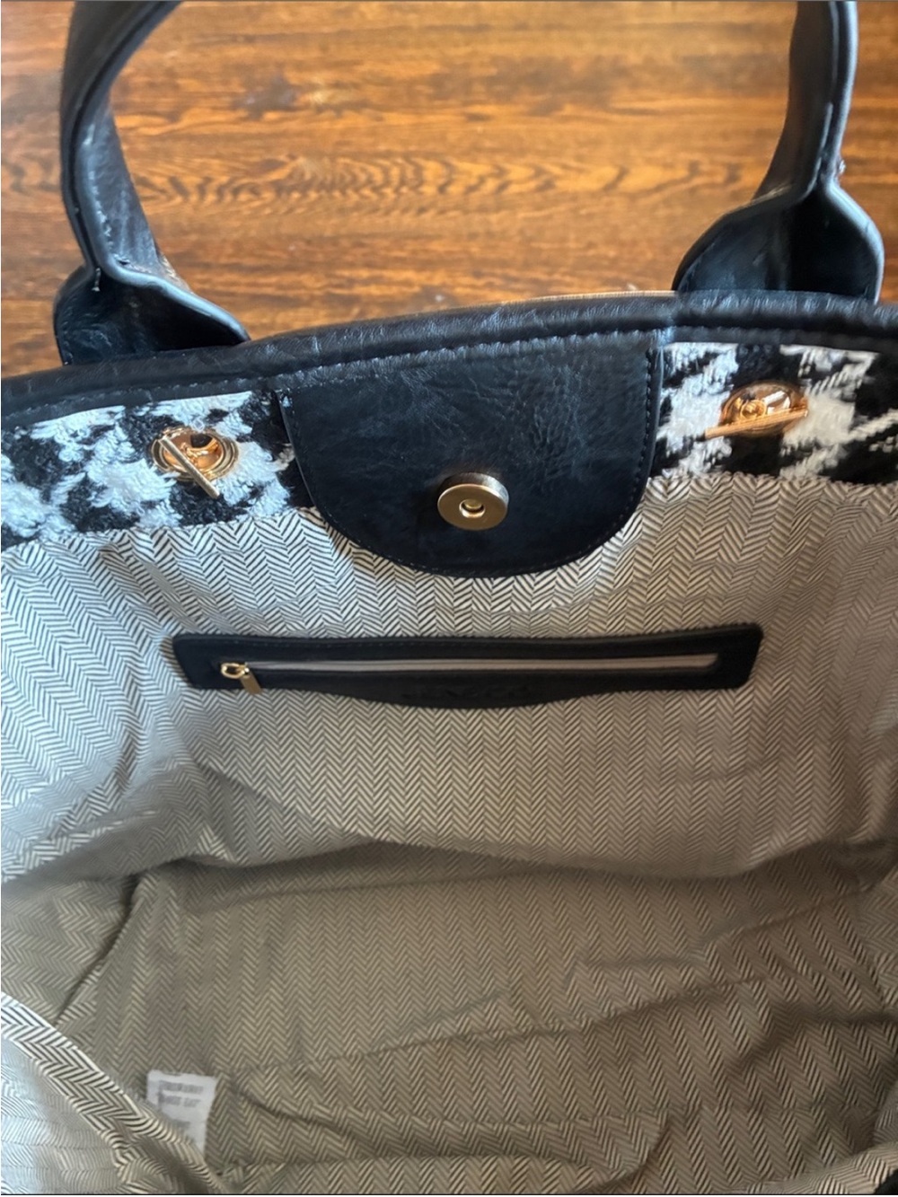 Houndstooth Tote Bag - Picture 3 of 6
